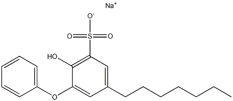 2-Hydroxy-5-heptyl[oxybisbenzene]-3-sulfonic acid sodium salt 结构式