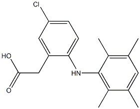 5-Chloro-2-(2,3,5,6-tetramethylphenylamino)benzeneacetic acid 结构式