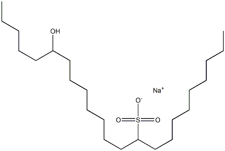 18-Hydroxytricosane-10-sulfonic acid sodium salt 结构式