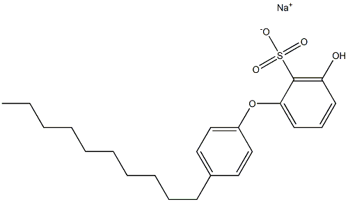 3-Hydroxy-4'-decyl[oxybisbenzene]-2-sulfonic acid sodium salt 结构式