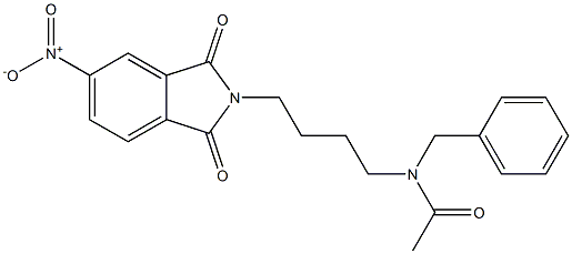 N-[4-(Acetylbenzylamino)butyl]-5-nitrophthalimide 结构式