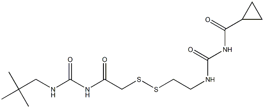 1-(Cyclopropylcarbonyl)-3-[2-[[(3-neopentylureido)carbonylmethyl]dithio]ethyl]urea 结构式