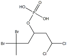 Phosphoric acid hydrogen (2,2-dibromopropyl)(3,3-dichloropropyl) ester 结构式