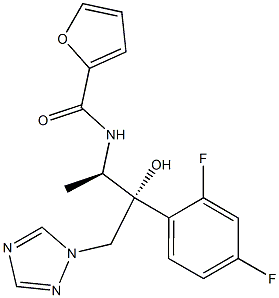 N-[(1R,2R)-2-(2,4-Difluorophenyl)-2-hydroxy-1-methyl-3-(1H-1,2,4-triazol-1-yl)propyl]furan-2-carboxamide 结构式