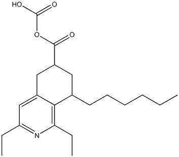 5,6,7,8-Tetrahydro-8-hexylisoquinoline-6,6-dicarboxylic acid diethyl ester 结构式