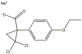 2,2-Dichloro-1-(4-ethoxyphenyl)cyclopropanecarboxylic acid sodium salt 结构式