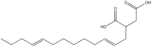 (2,9-Tridecadienyl)succinic acid 结构式