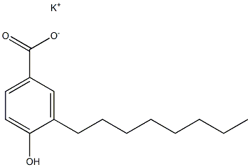 3-Octyl-4-hydroxybenzoic acid potassium salt 结构式