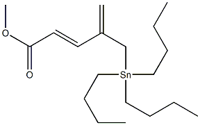 4-[(Tributylstannyl)methyl]-2,4-pentadienoic acid methyl ester 结构式