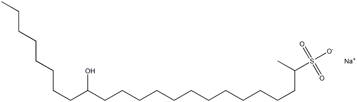15-Hydroxytricosane-2-sulfonic acid sodium salt 结构式