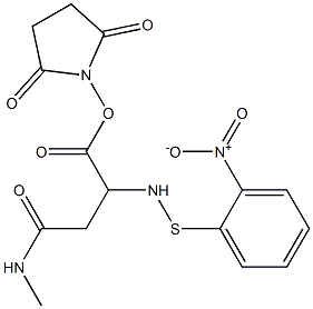 N-[3-Methylcarbamoyl-2-[(o-nitrophenylthio)amino]propionyloxy]succinimide 结构式