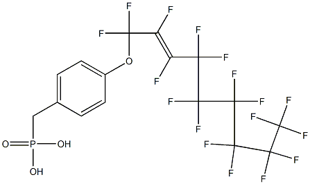 4-[(Heptadecafluoro-2-nonenyl)oxy]benzylphosphonic acid 结构式