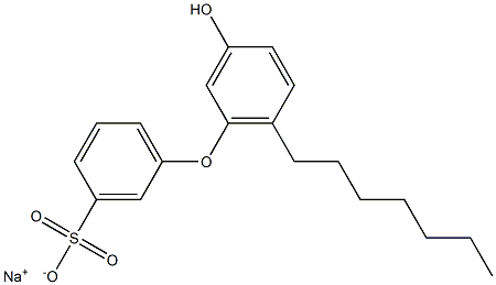 3'-Hydroxy-6'-heptyl[oxybisbenzene]-3-sulfonic acid sodium salt 结构式