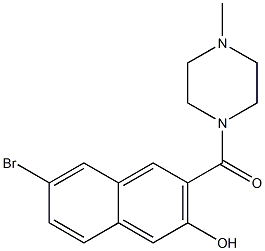 1-[(7-Bromo-3-hydroxy-2-naphthalenyl)carbonyl]-4-methylpiperazine 结构式