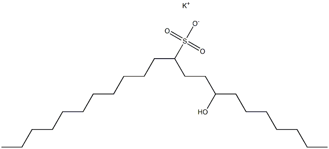 8-Hydroxydocosane-11-sulfonic acid potassium salt 结构式