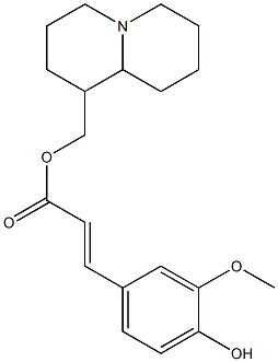 Octahydro-1-[[3-(4-hydroxy-3-methoxyphenyl)acryloyl]oxymethyl]-2H-quinolizine 结构式