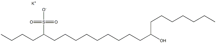 15-Hydroxydocosane-5-sulfonic acid potassium salt 结构式