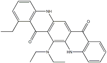 6-(Diethylamino)-8-ethyl-5,12-dihydroquino[2,3-b]acridine-7,14-dione 结构式