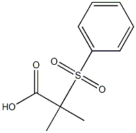 2-Methyl-2-phenylsulfonylpropanoic acid 结构式