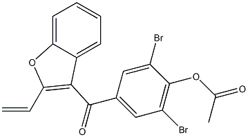 3-(3,5-Dibromo-4-acetoxybenzoyl)-2-ethenylbenzofuran 结构式