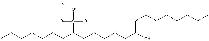14-Hydroxydocosane-8-sulfonic acid potassium salt 结构式
