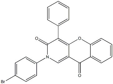 2-(4-Bromophenyl)-4-phenyl-2H-[1]benzopyrano[3,2-c]pyridine-3,10-dione 结构式