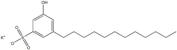 3-Hydroxy-5-dodecylbenzenesulfonic acid potassium salt 结构式