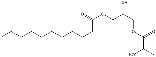 2-Hydroxypropionic acid 2-hydroxy-3-undecanoyloxypropyl ester 结构式
