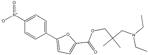 5-(4-Nitrophenyl)-2-furancarboxylic acid 3-(diethylamino)-2,2-dimethylpropyl ester 结构式