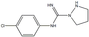 1-[N-(4-Chlorophenyl)amidino]pyrazolidine 结构式