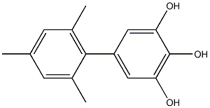 5-(2,4,6-Trimethylphenyl)benzene-1,2,3-triol 结构式