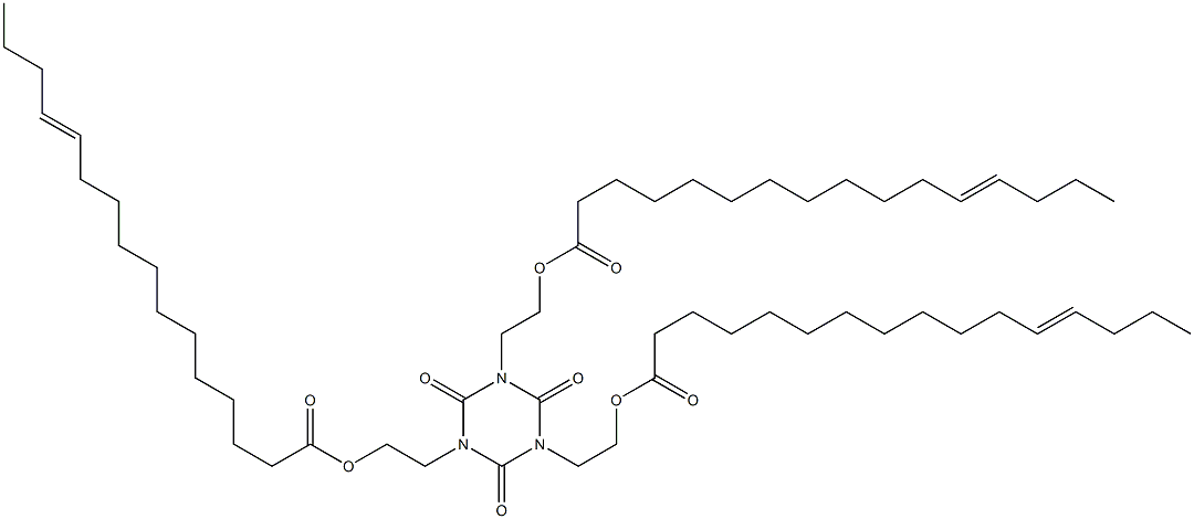 1,3,5-Tris[2-(12-hexadecenoyloxy)ethyl]hexahydro-1,3,5-triazine-2,4,6-trione 结构式