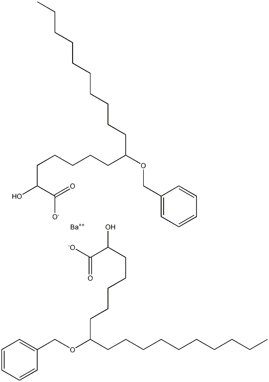 Bis(8-benzyloxy-2-hydroxystearic acid)barium salt 结构式