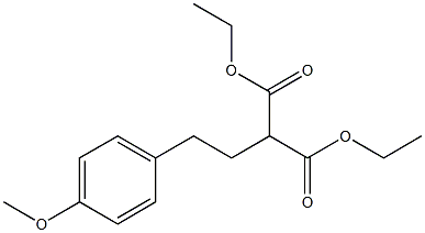 2-[2-(p-Methoxyphenyl)ethyl]malonic acid diethyl ester 结构式