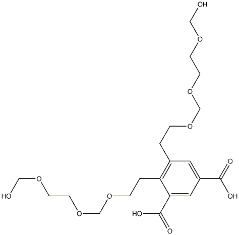 4,5-Bis(9-hydroxy-3,5,8-trioxanonan-1-yl)isophthalic acid 结构式