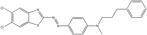 5,6-Dichloro-2-[p-[N-methyl-N-(3-phenylpropyl)amino]phenylazo]benzothiazole 结构式