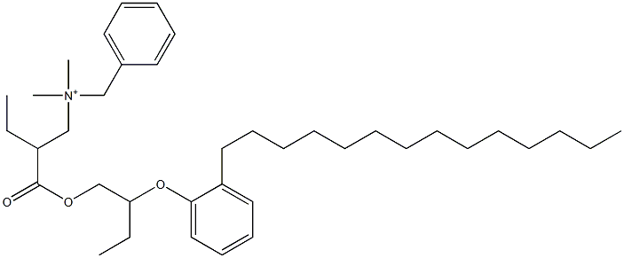 N,N-Dimethyl-N-benzyl-N-[2-[[2-(2-tetradecylphenyloxy)butyl]oxycarbonyl]butyl]aminium 结构式