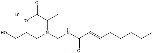 2-[N-(3-Hydroxypropyl)-N-(2-octenoylaminomethyl)amino]propionic acid lithium salt 结构式