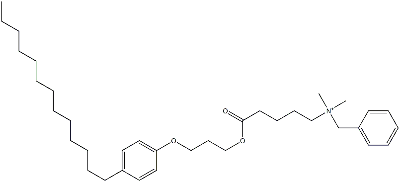 N,N-Dimethyl-N-benzyl-N-[4-[[3-(4-tridecylphenyloxy)propyl]oxycarbonyl]butyl]aminium 结构式