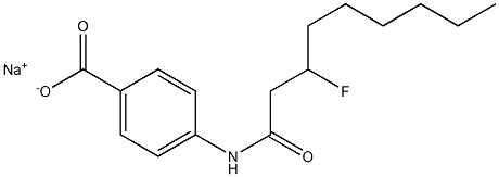4-[(3-Fluorononanoyl)amino]benzenecarboxylic acid sodium salt 结构式