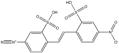 4-[2-(4-Nitro-2-sulfophenyl)ethenyl]-3-sulfobenzenediazonium 结构式