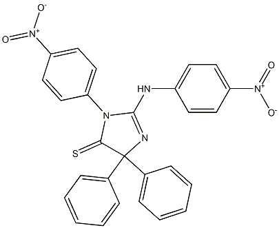 1-(4-Nitrophenyl)-2-(4-nitrophenyl)amino-4,4-diphenyl-2-imidazoline-5-thione 结构式