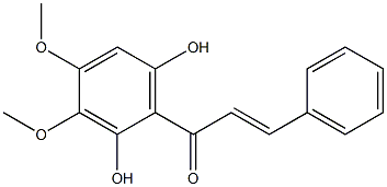 3-Phenyl-1-(2,6-dihydroxy-3,4-dimethoxyphenyl)-2-propen-1-one 结构式