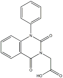 1-Phenyl-1,2,3,4-tetrahydro-2,4-dioxoquinazoline-3-acetic acid 结构式