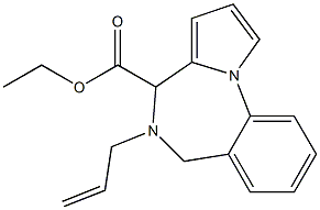 5-(2-Propenyl)-5,6-dihydro-4H-pyrrolo[1,2-a][1,4]benzodiazepine-4-carboxylic acid ethyl ester 结构式