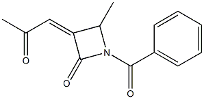 (Z)-3-(2-Oxopropylidene)-4-methyl-1-(benzoyl)azetidin-2-one 结构式