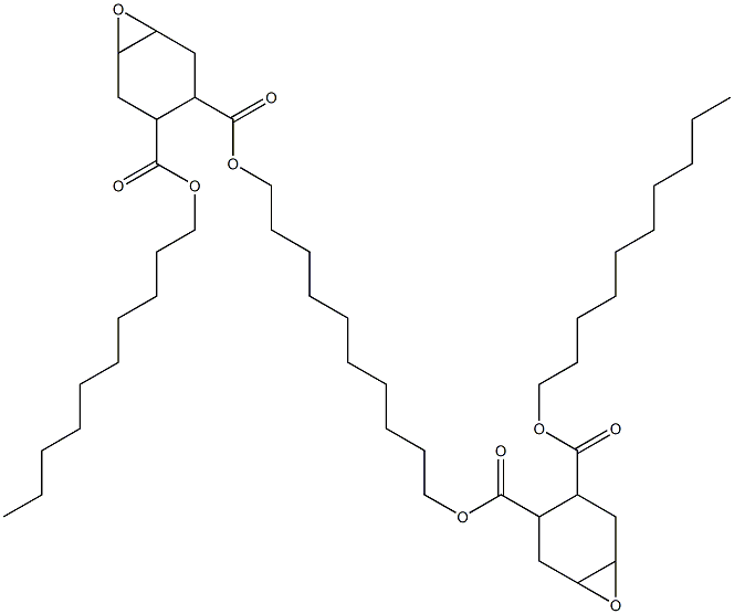 Bis[2-(decyloxycarbonyl)-4,5-epoxy-1-cyclohexanecarboxylic acid]1,10-decanediyl ester 结构式
