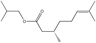 [S,(-)]-3,7-Dimethyl-6-octenoic acid isobutyl ester 结构式