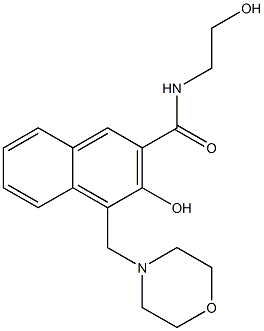 3-Hydroxy-N-(2-hydroxyethyl)-4-(4-morpholinylmethyl)-2-naphthalenecarboxamide 结构式