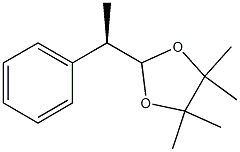 2-[(1R)-1-Phenylethyl]-4,4,5,5-tetramethyl-1,3-dioxolane 结构式